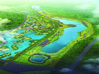 園博湖 蓄水 主體工程