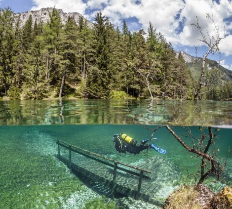 奧地利冰川融雪淹沒公園造奇景