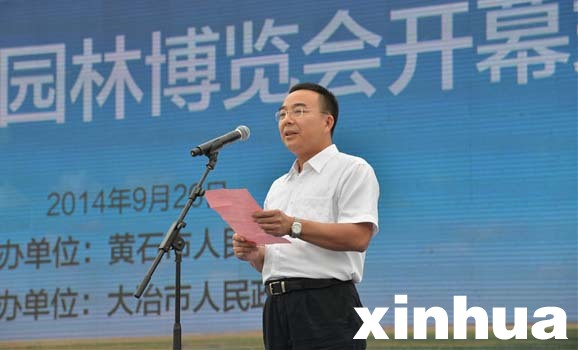 黃石市委常委、大冶市委書記、園博會組委會執行主任傅繼成主持開幕式。