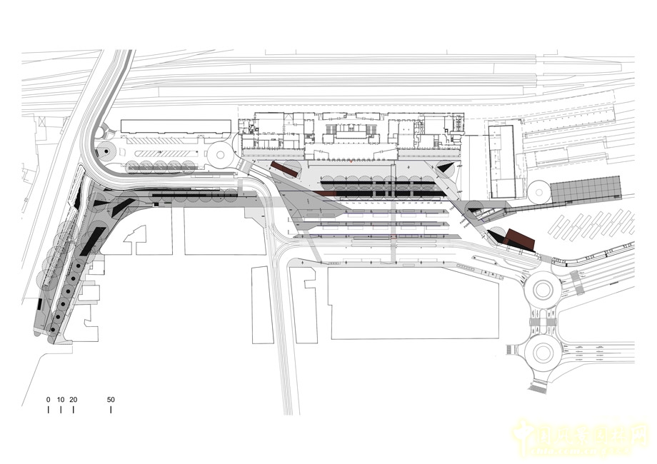 意大利帕多瓦火車站站前廣場