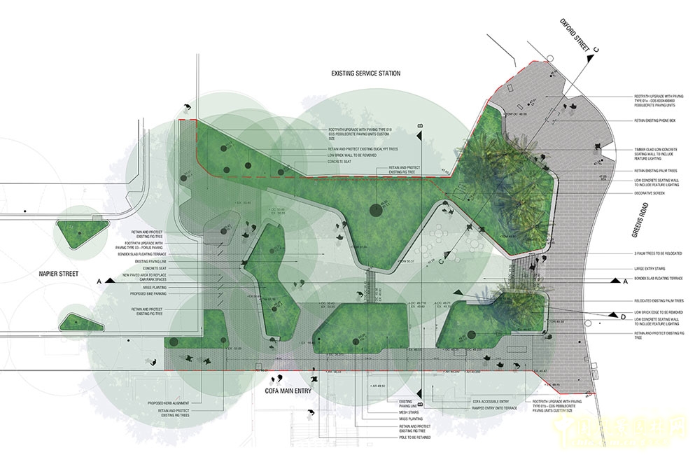 澳大利亞悉尼納皮爾大街公共空間景觀設計