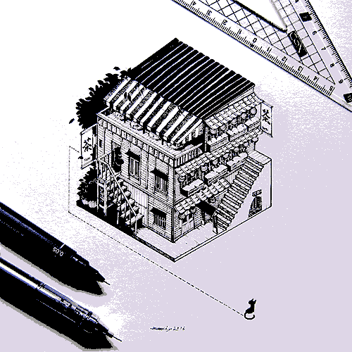 賞析:呆萌的臺灣建筑畫