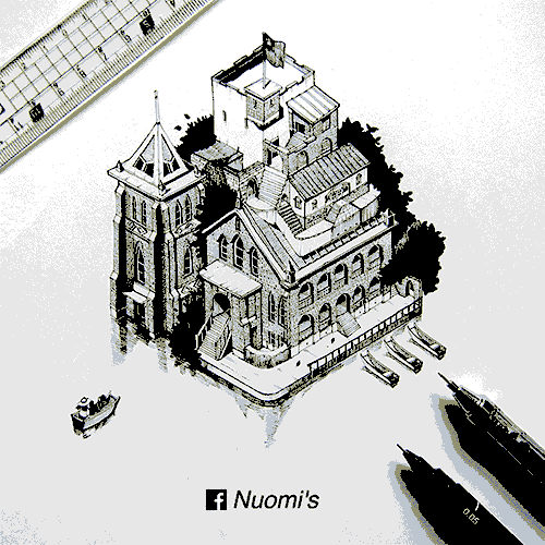 賞析:呆萌的臺灣建筑畫