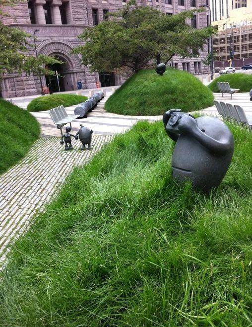 畫龍點(diǎn)睛的雕塑小品