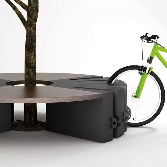 樹池和坐凳的完美組合