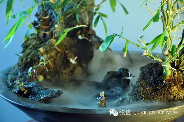 墨爻盆景作品：家鄉(xiāng)美景——《漢上夢(mèng)溪》