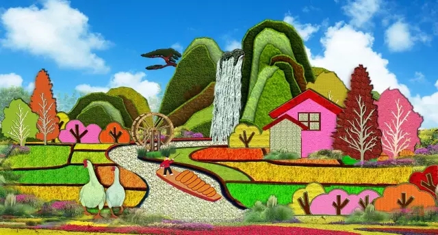 今年國慶天安門廣場中心花籃亮點多!