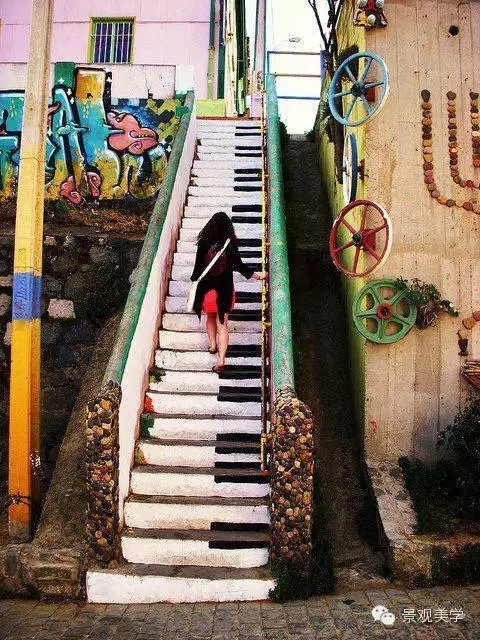 用不同景觀臺階的形態表達不同的景觀概念