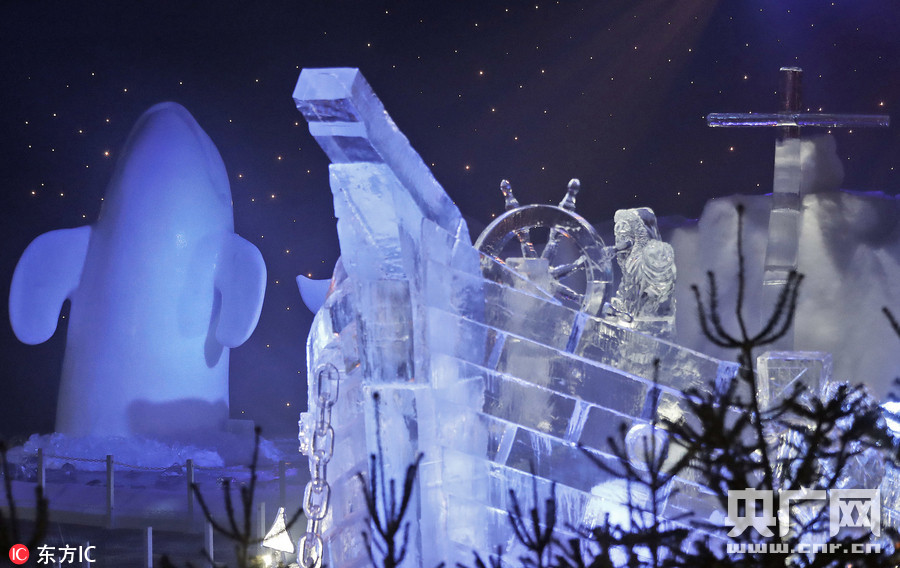 英國海德公園奇幻冰雕王國開幕若童話世界