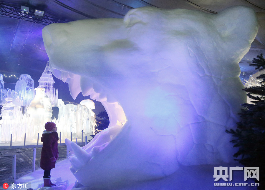 英國海德公園奇幻冰雕王國開幕若童話世界