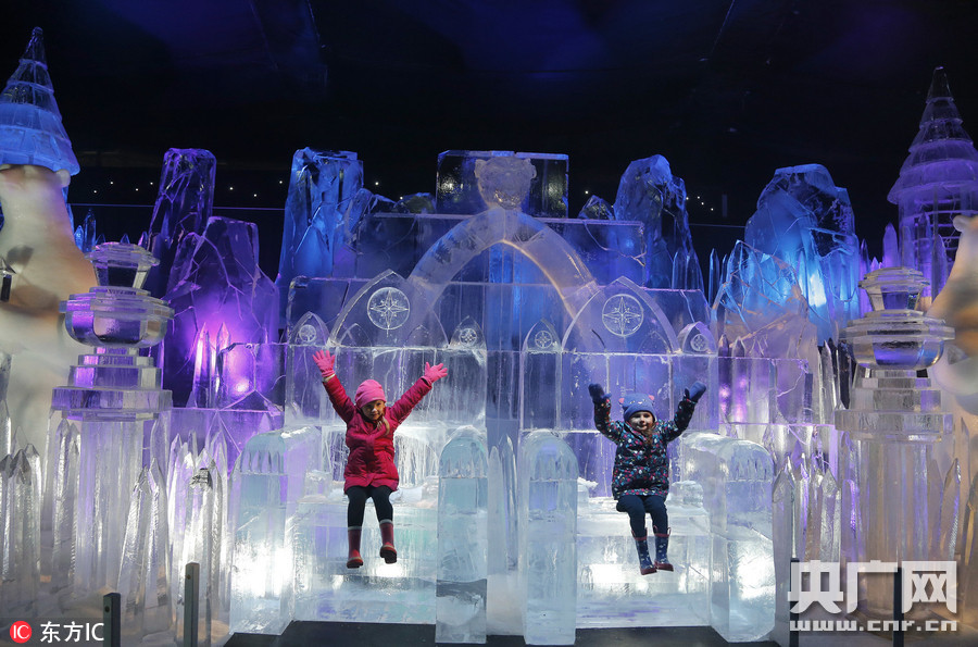 英國海德公園奇幻冰雕王國開幕若童話世界