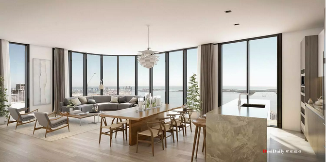 360°環(huán)形大陽臺的極致奢華海景公寓