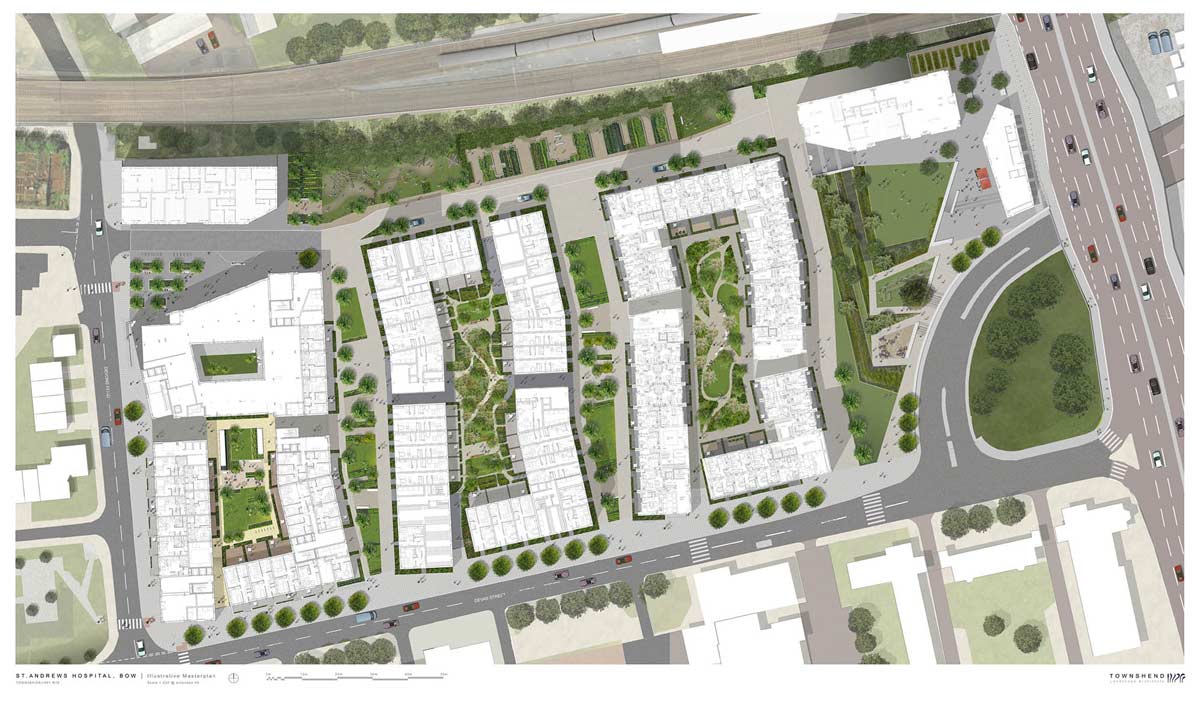 倫敦圣安德魯斯高密度住宅區景觀設計