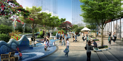 冰雪海上奇幻之旅——廣州萬達茂景觀設計