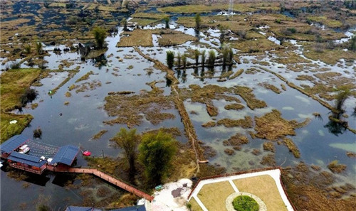 航拍生態綠洲——都安澄江國家濕地公園
