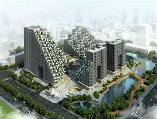 層層退臺式的設計,如城市中充滿詩意的梯田