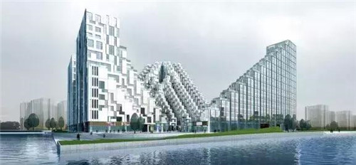 層層退臺式的設計,如城市中充滿詩意的梯田