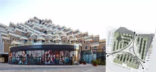 層層退臺式的設計,如城市中充滿詩意的梯田