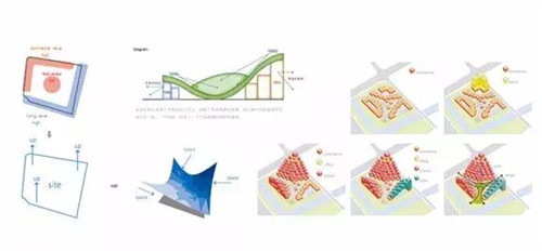 層層退臺式的設計,如城市中充滿詩意的梯田