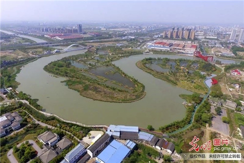 江蘇揚州古運河畔“長”出生態公園