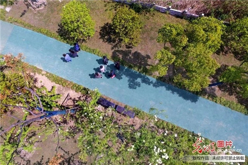 江蘇揚州古運河畔“長”出生態公園