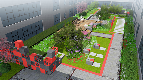 園冶杯專業(yè)獎:新華國際廣場天井園林景觀