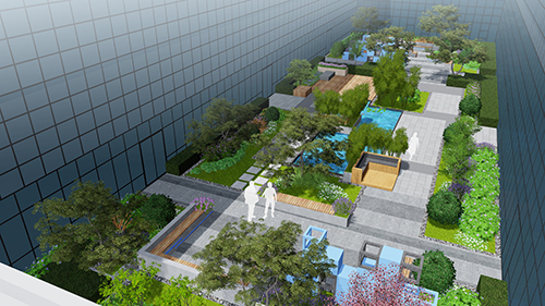 園冶杯專業(yè)獎:新華國際廣場天井園林景觀