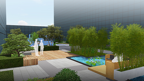 園冶杯專業(yè)獎:新華國際廣場天井園林景觀