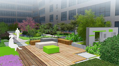 園冶杯專業(yè)獎:新華國際廣場天井園林景觀