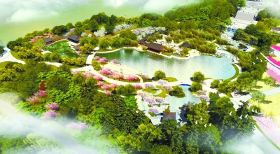 山水意境園藝畫卷徐徐展開