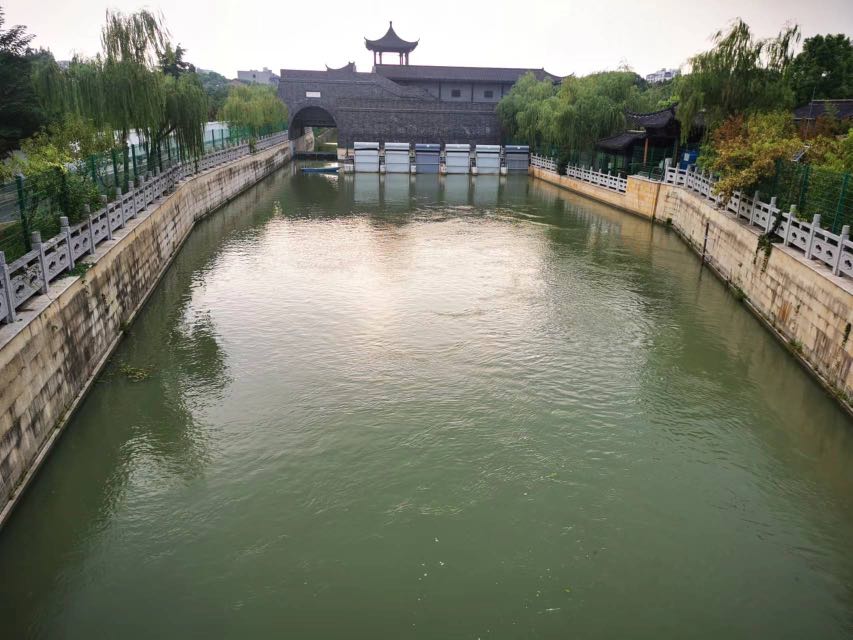 中國大運河原點公園再現"霜落邗溝積水清"古意境