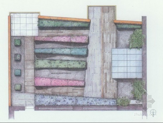 某屋頂露臺花園景觀設計