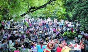 曉港公園里的歌者曾被指太吵資料圖片。