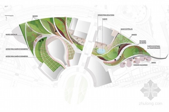 西班牙畢爾巴鄂Campa de Los Ingleses公園圖紙 公園綠地