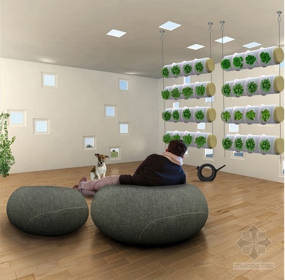 ThibautDelefortrie等設計的燈管上的香草花園