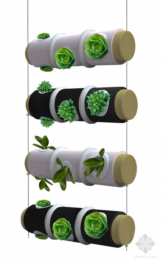 ThibautDelefortrie等設計的燈管上的香草花園